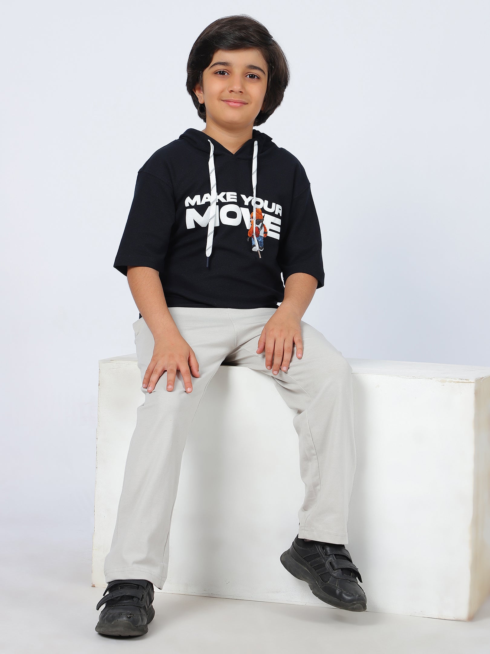 Octave Boys Printed Hooded T-shirt