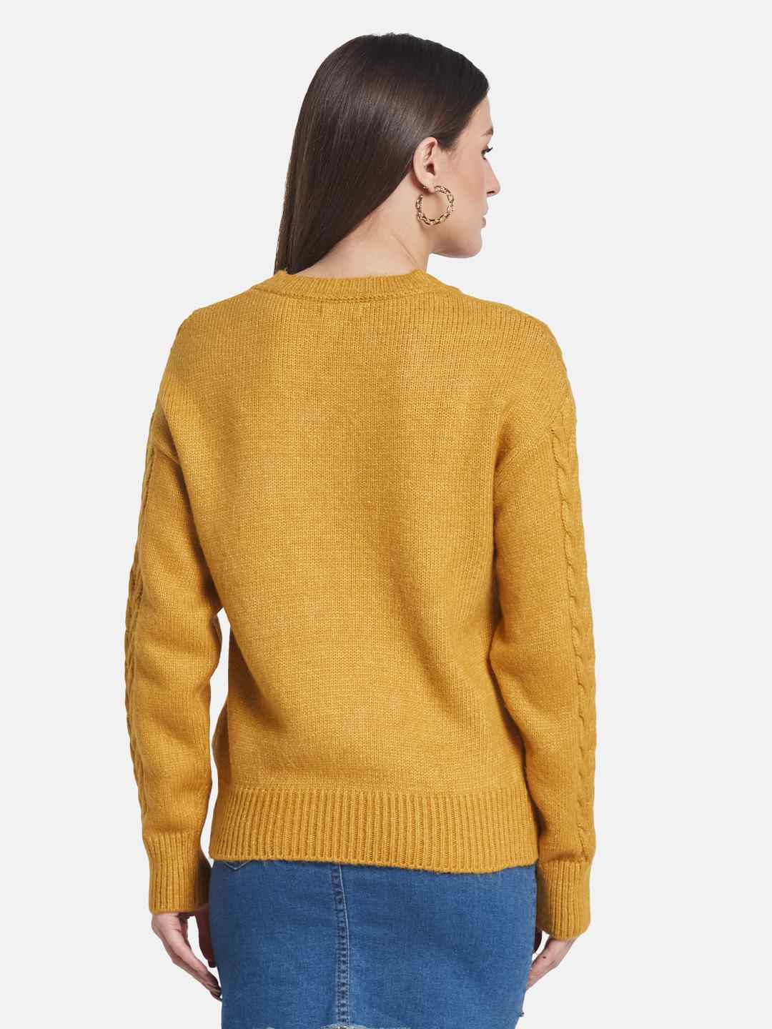 METTLE Women Cable Knit Cardigan