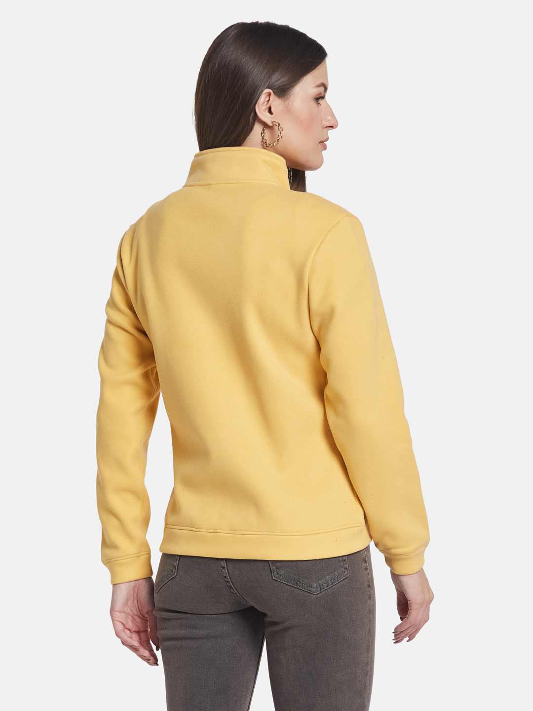 METTLE Women Mock Collar Sweatshirt