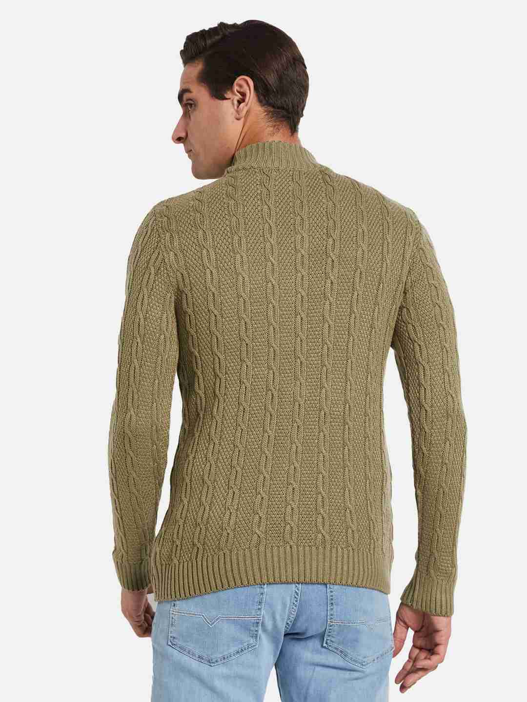 METTLE Men Cable Knit Pullover