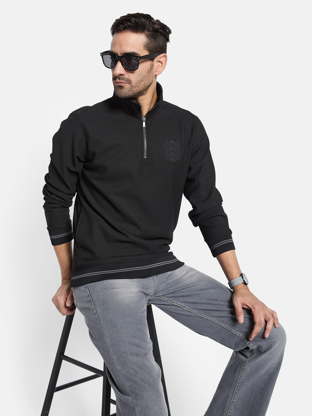 Octave Men High Neck Sweatshirt