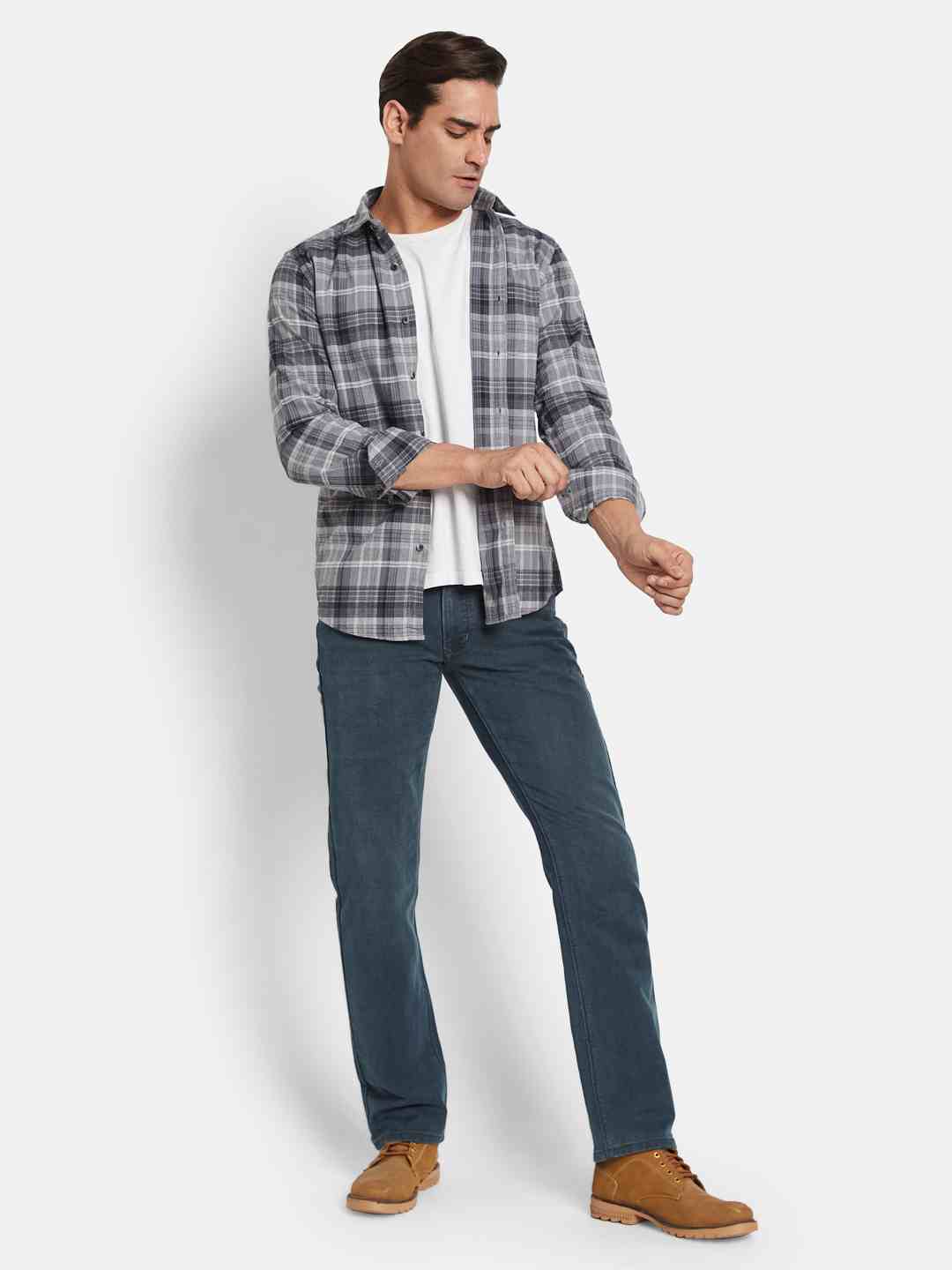 Octave Men Straight Fit Highly Distressed Stretchable Jeans