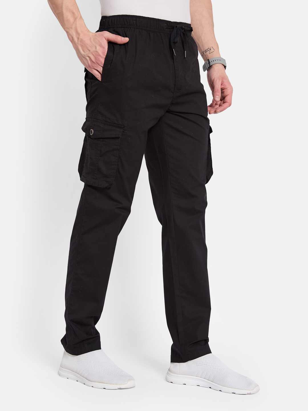 Octave Cotton Mid-Rise Trousers