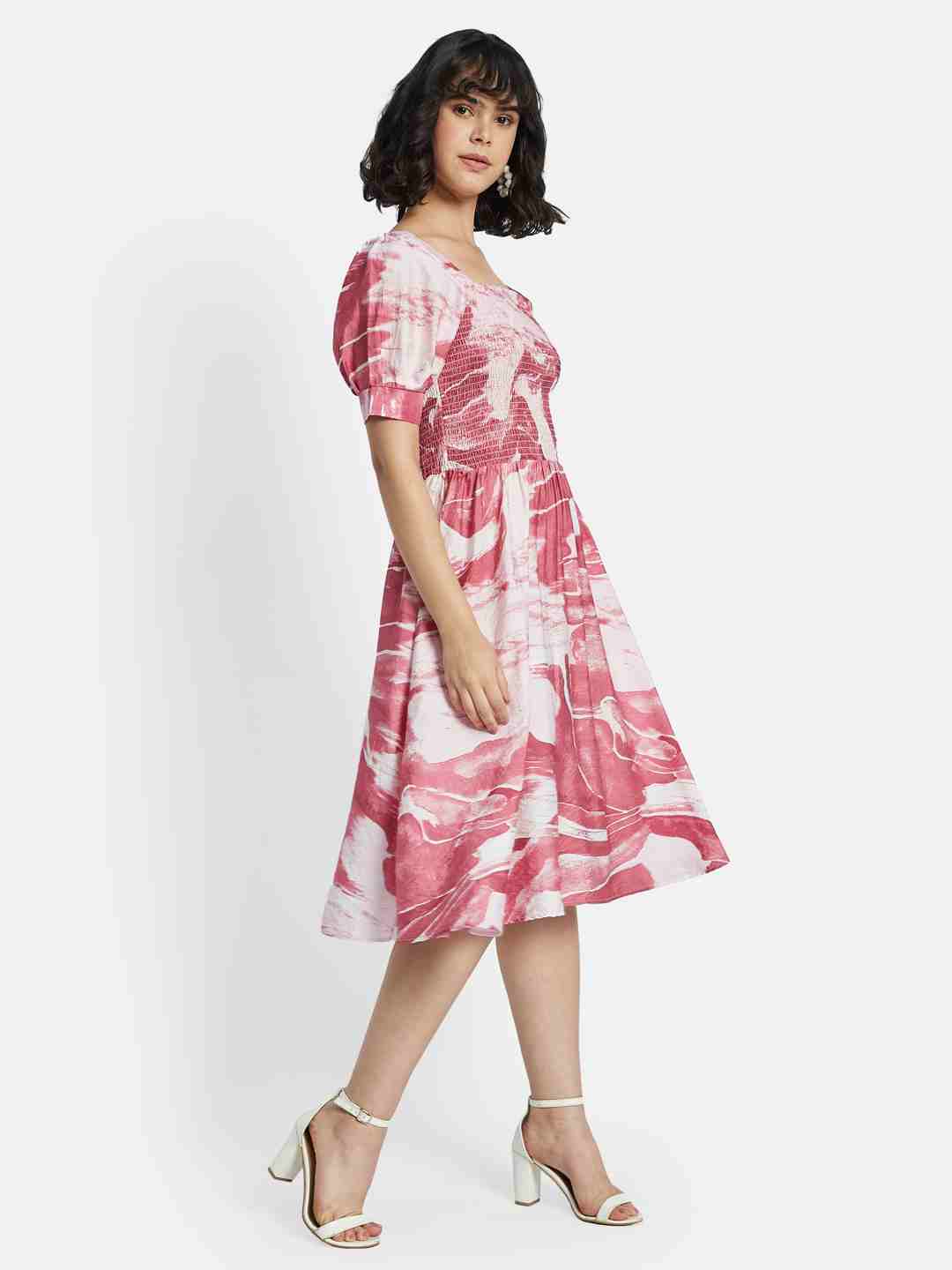 METTLE Floral Print A-Line Dress