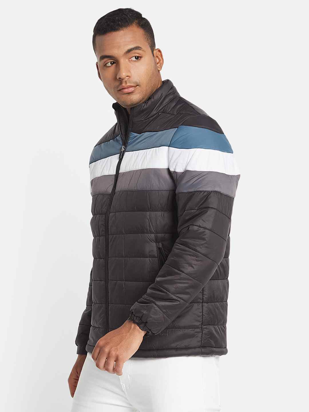 METTLE Men Colourblocked Jacket