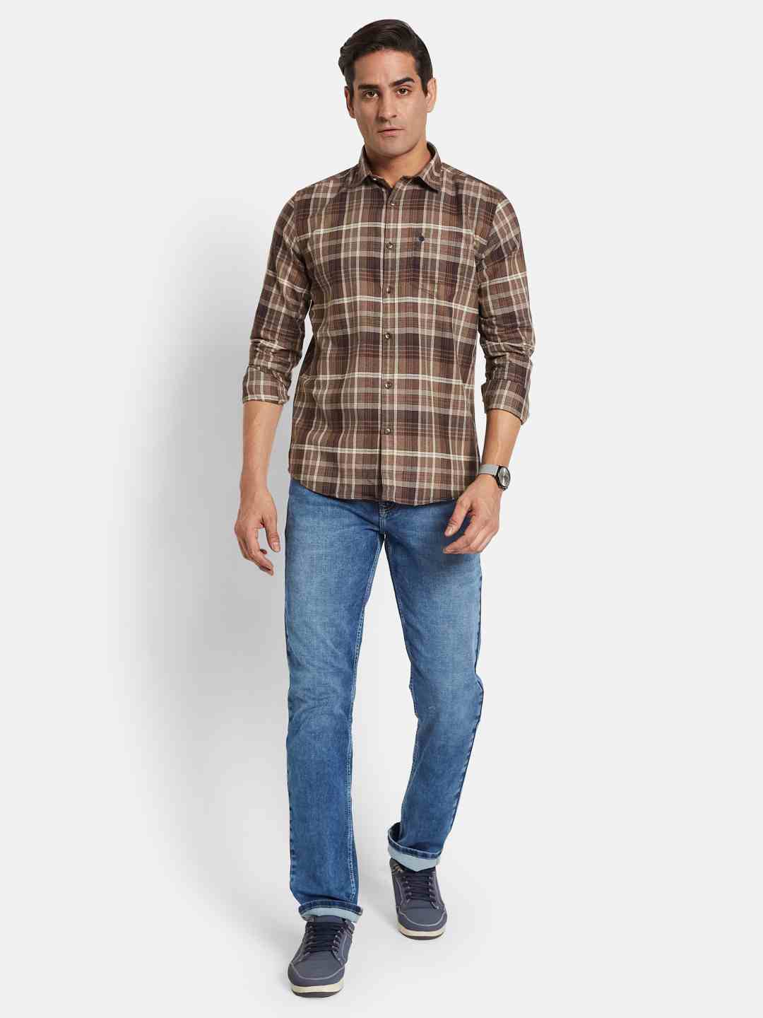METTLE Men Multi Stripes Opaque Striped Casual Shirt
