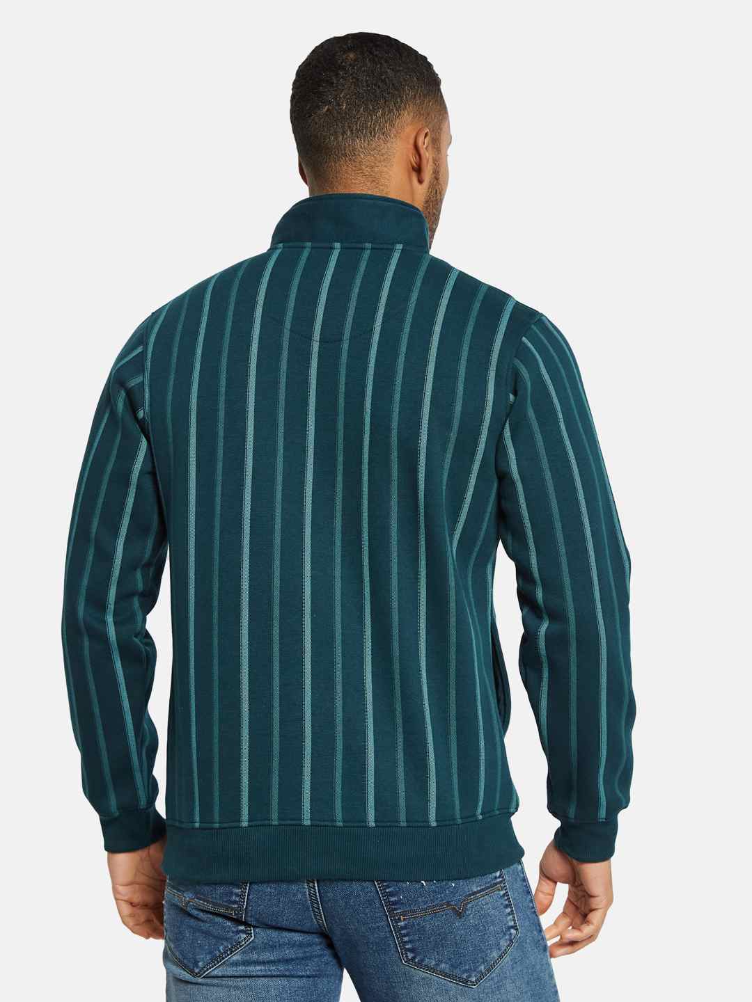 Octave Men Striped Sweatshirt