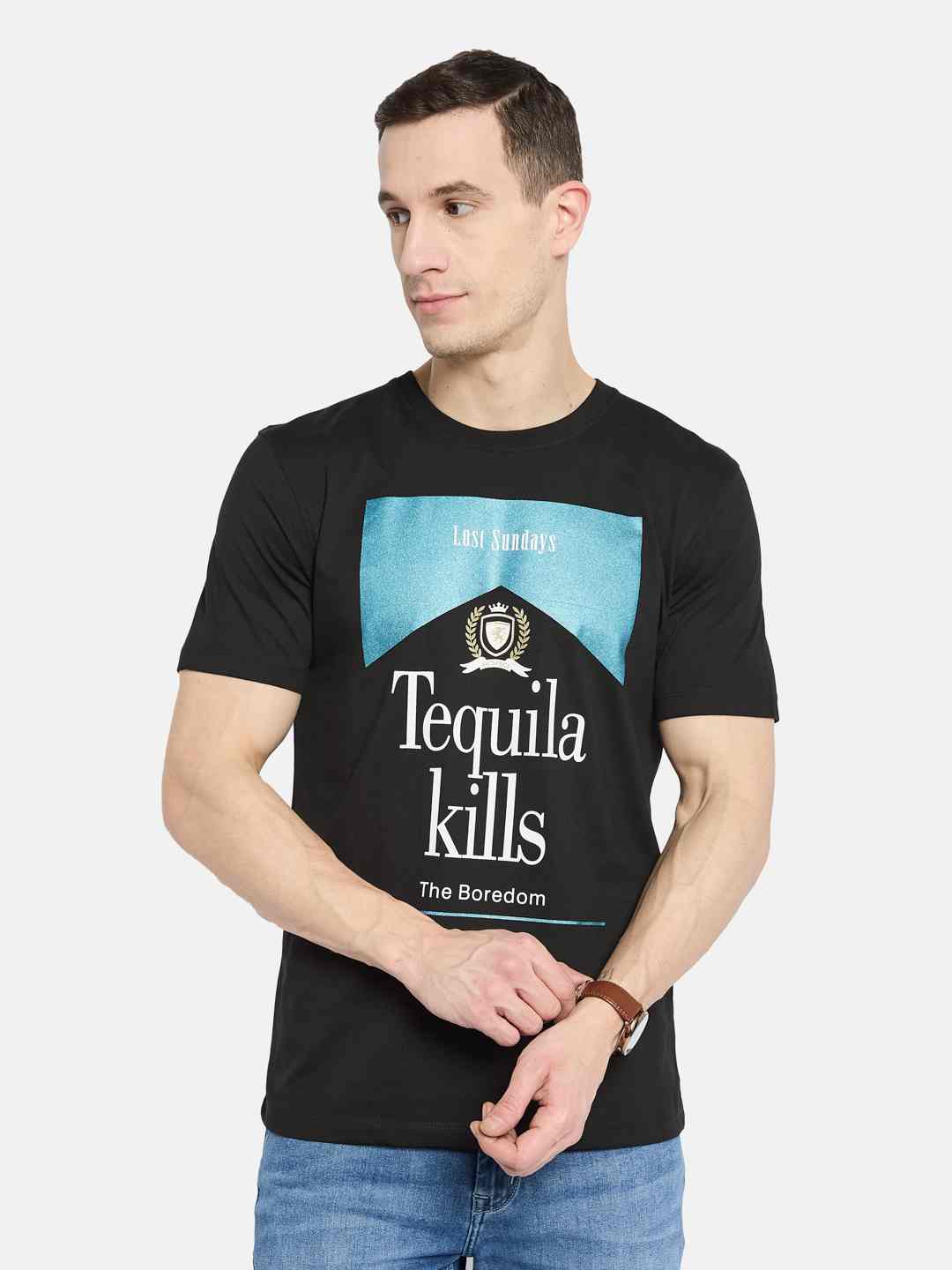Octave Men Printed T-shirt