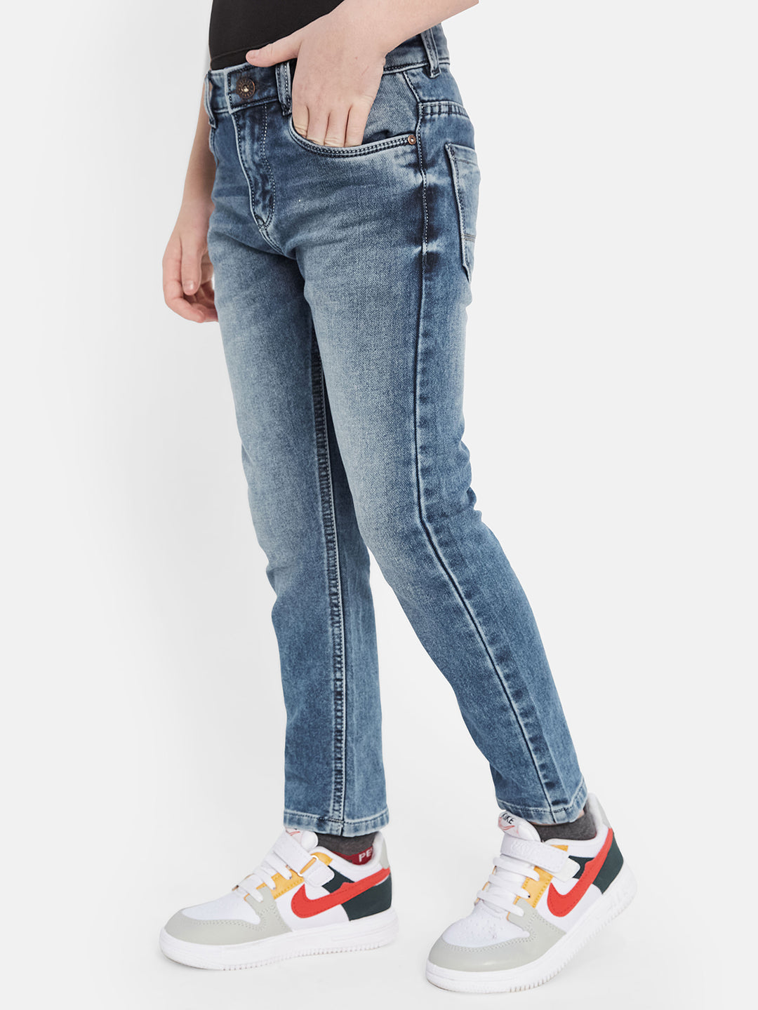 Octave Boys Heavy Fade Clean Look Stretchable Jeans