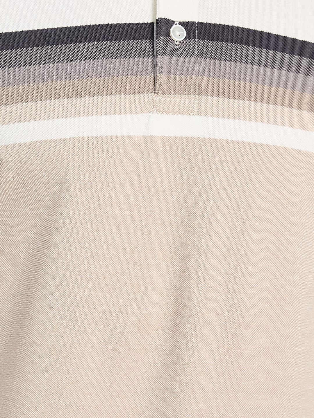 Octave Men Colourblocked Polo Collar T-shirt
