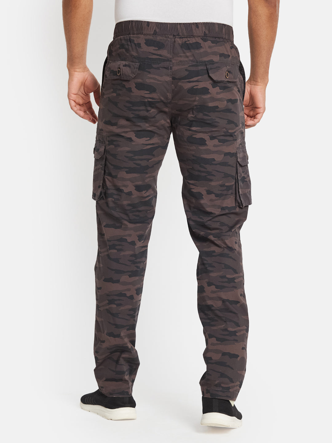 Octave Men Camouflage Printed Cotton Regular Fit Track Pants