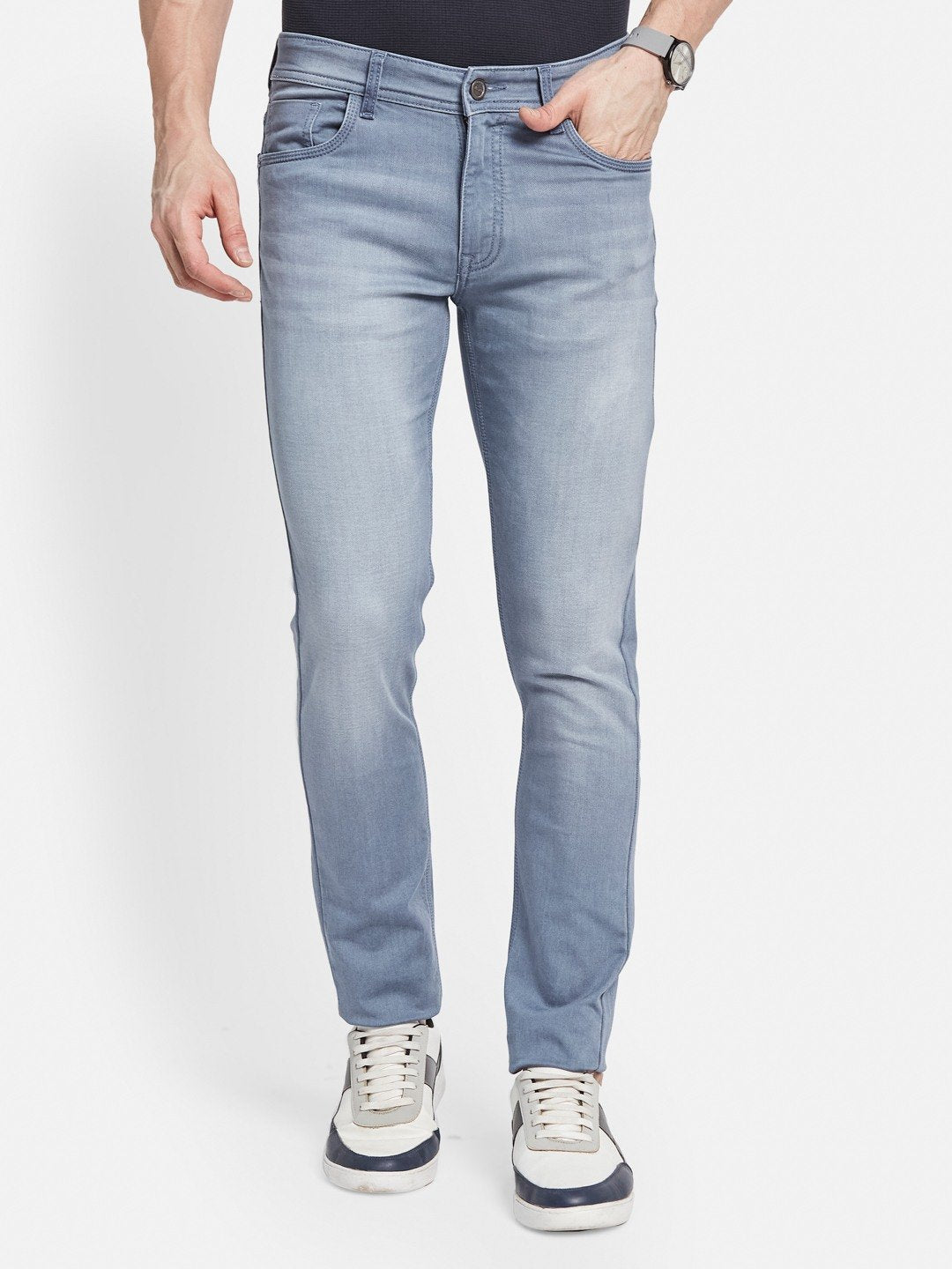 Octave Men Straight Fit Light Fade Stretchable Jeans