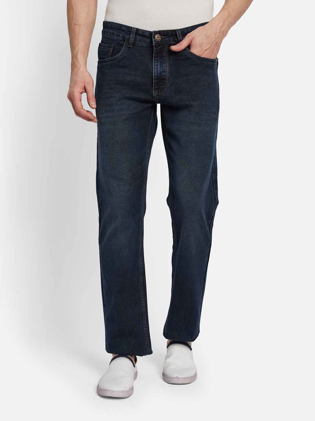 Octave Men Straight Fit Light Fade Stretchable Jeans