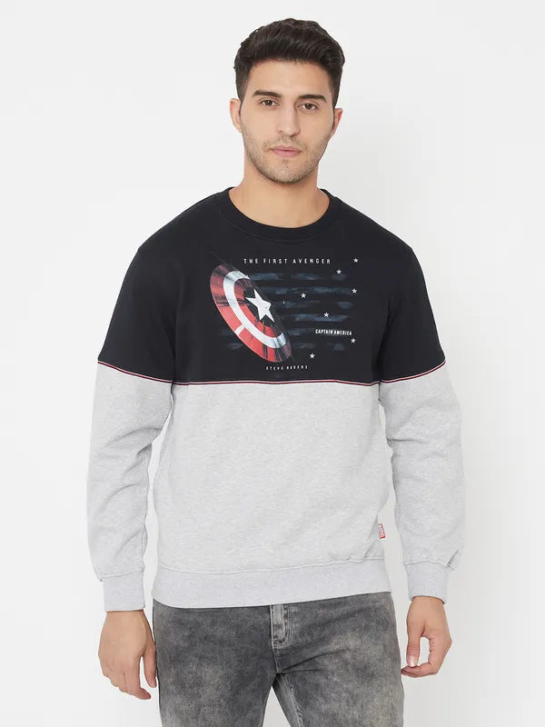 Men Grey Melange Sweatshirts