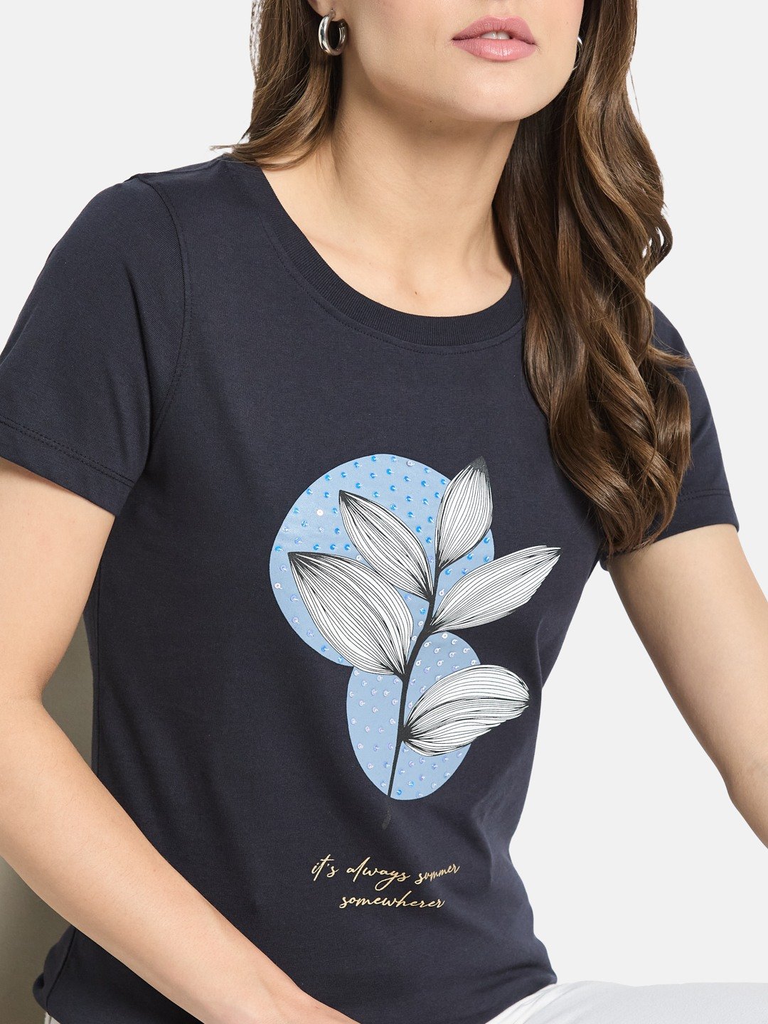 METTLE Women Floral Printed T-shirt