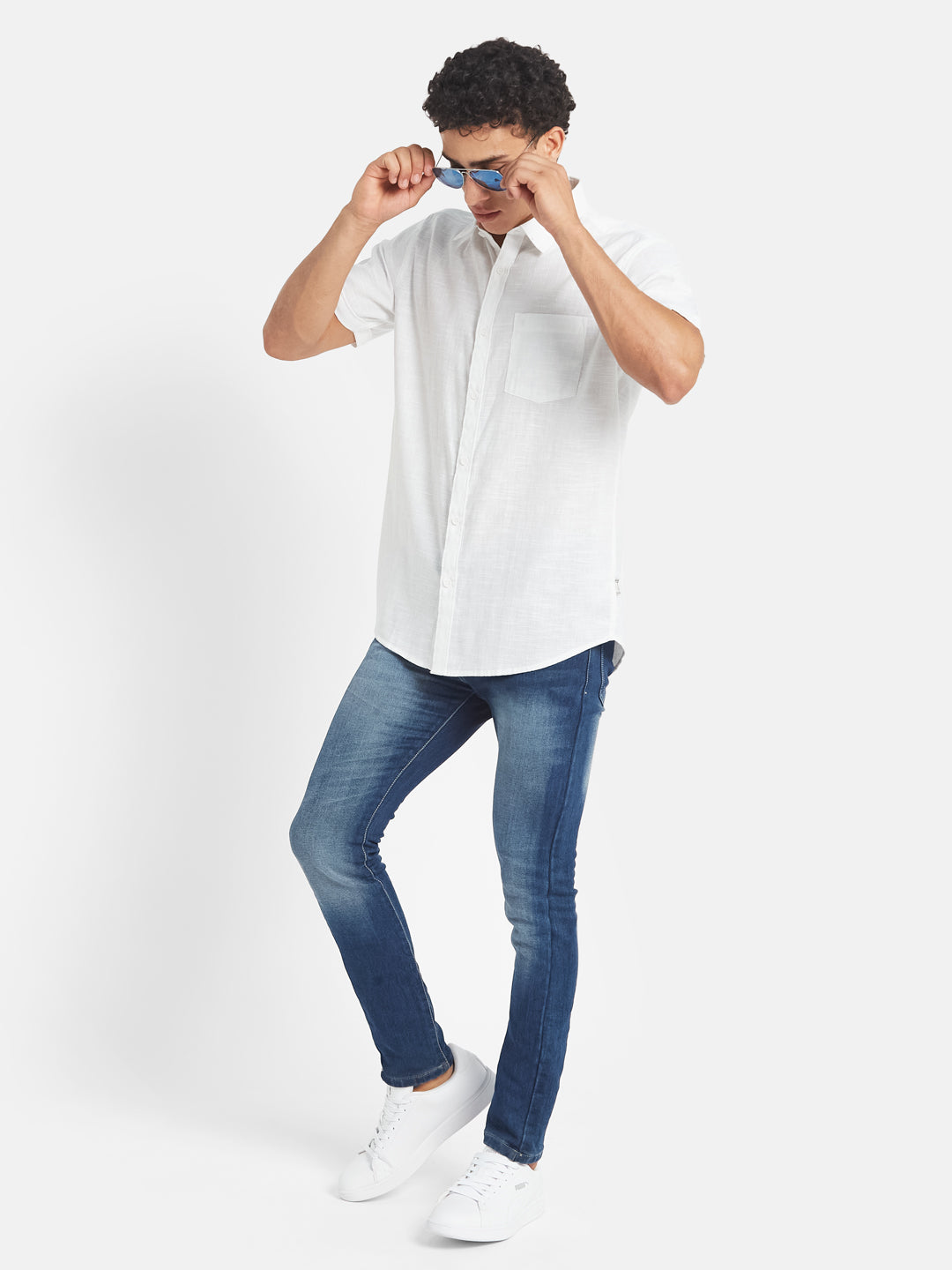 METTLE SS25 Spread Collar Casual Cotton Shirt