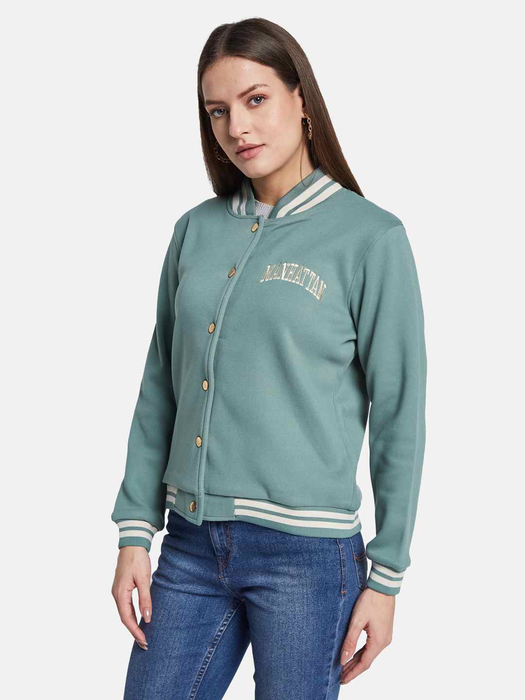 METTLE Women Mock Collar Sweatshirt