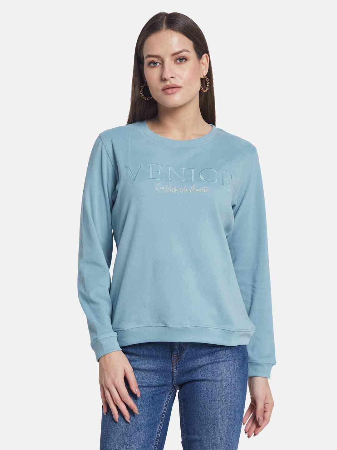 METTLE Women Round Neck Sweatshirt
