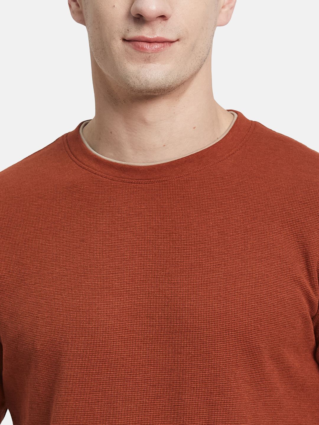 CORE ROUND NECK WAFFLE KNIT T-SHIRT