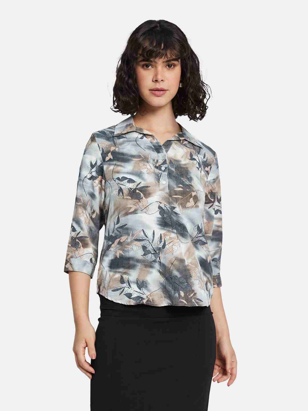METTLE Floral Print Cotton Top