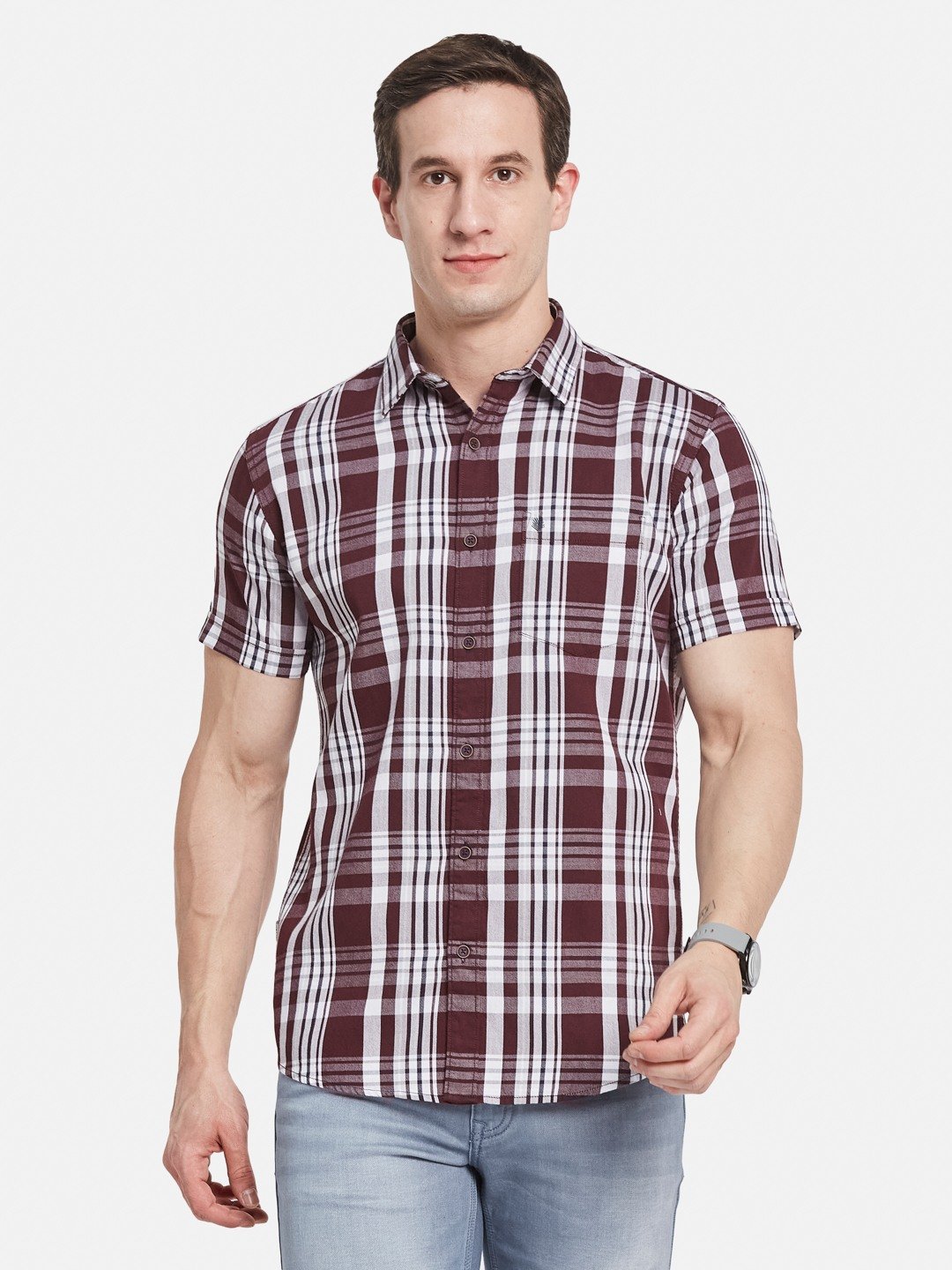 METTLE Men Multi Stripes Opaque Striped Casual Shirt