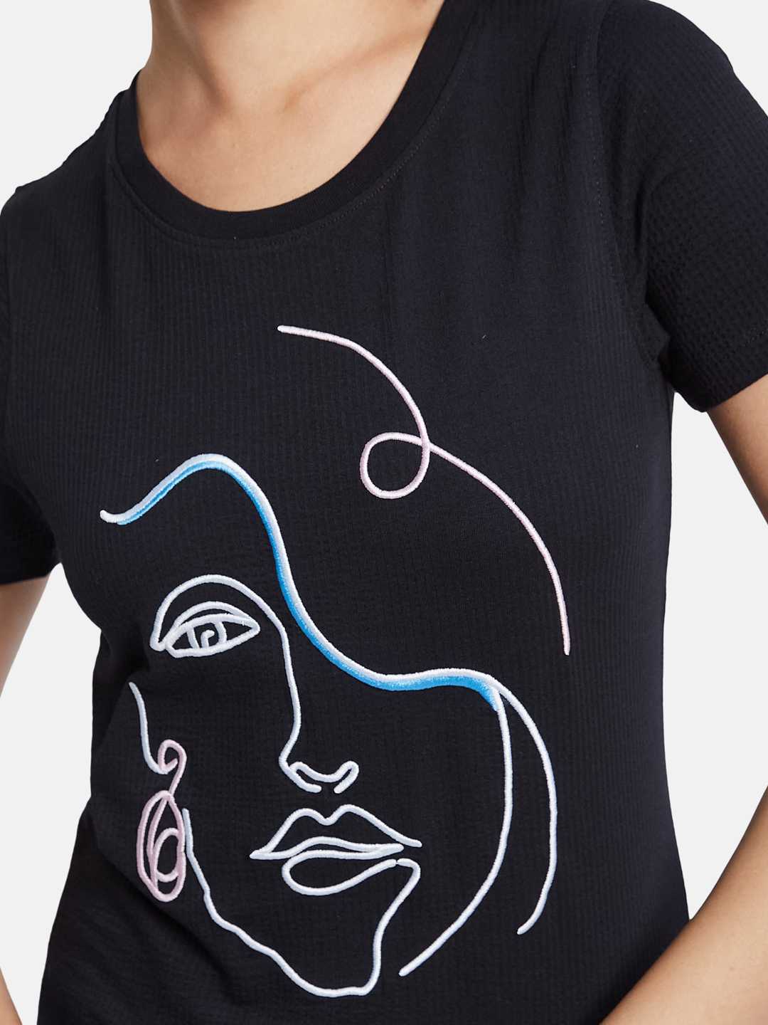 METTLE Women Printed T-shirt