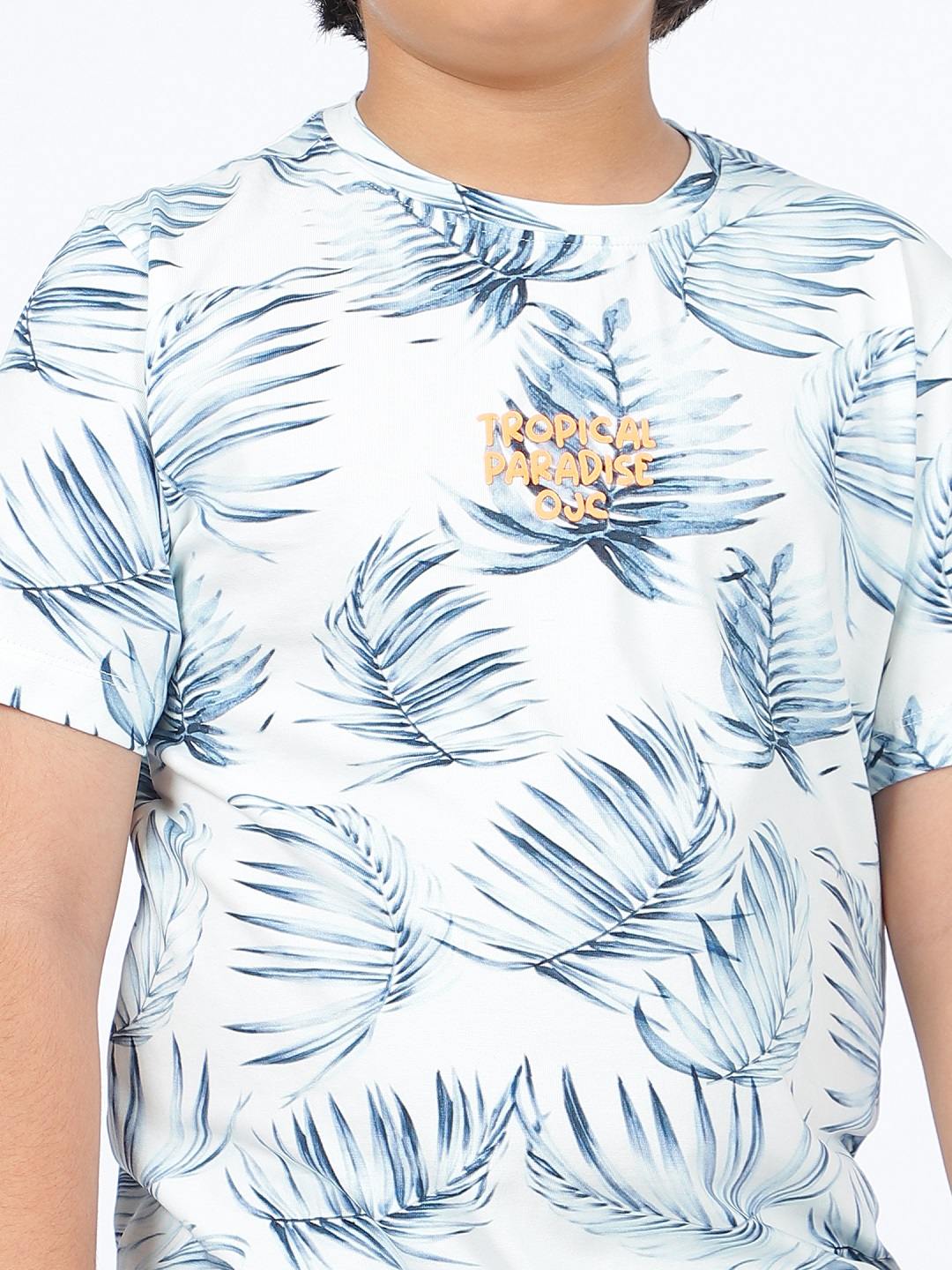 Octave Boys Floral Printed T-shirt