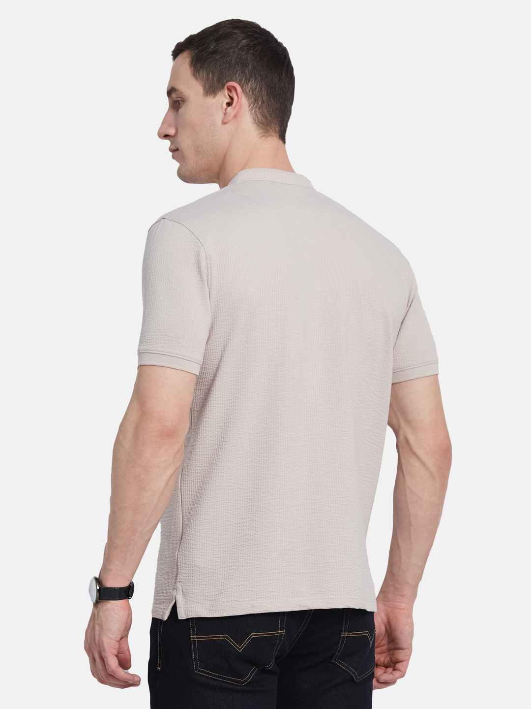 Octave Men Mandarin Collar T-shirt