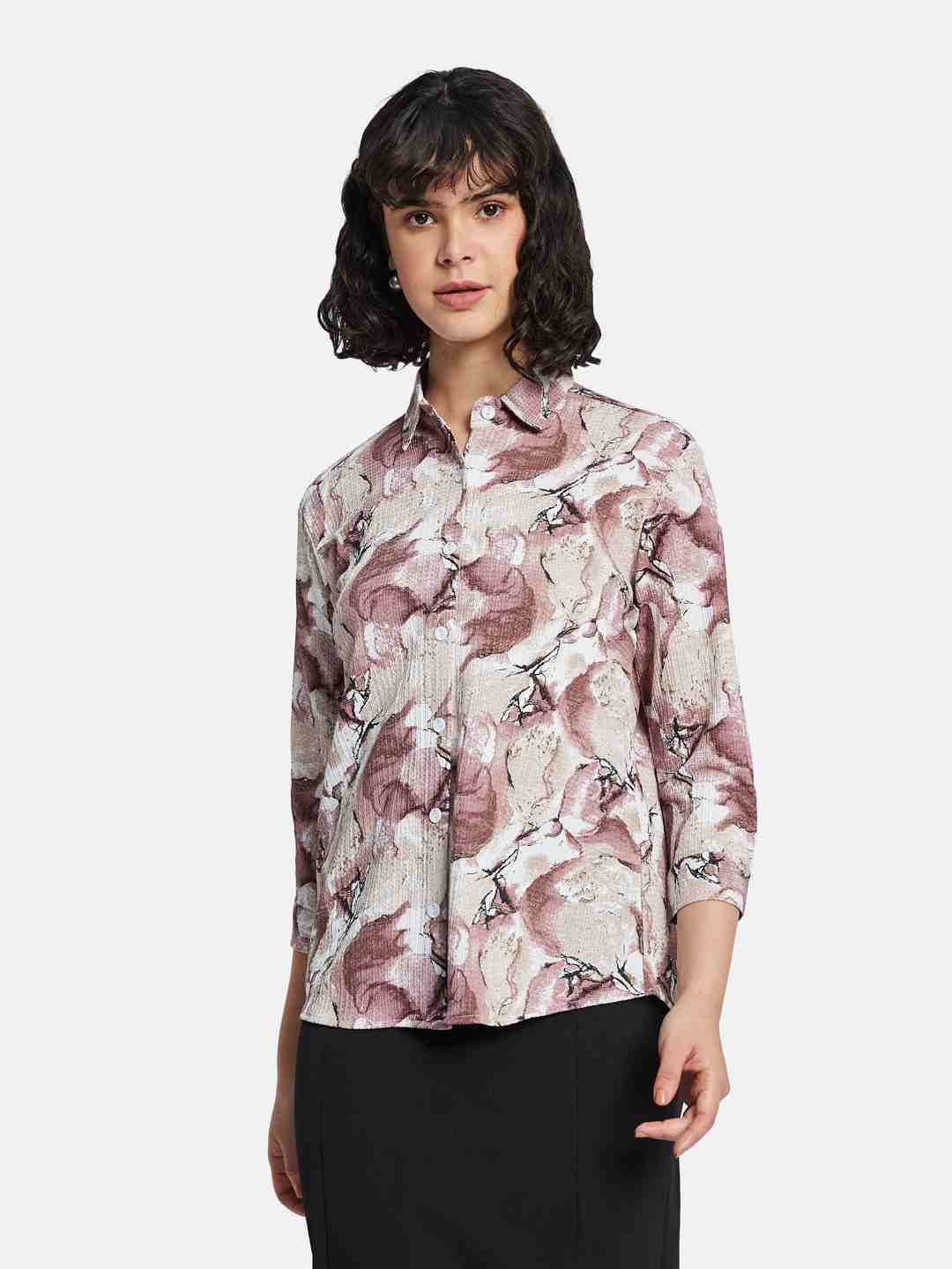 METTLE Women Floral Opaque Printed Casual Shirt