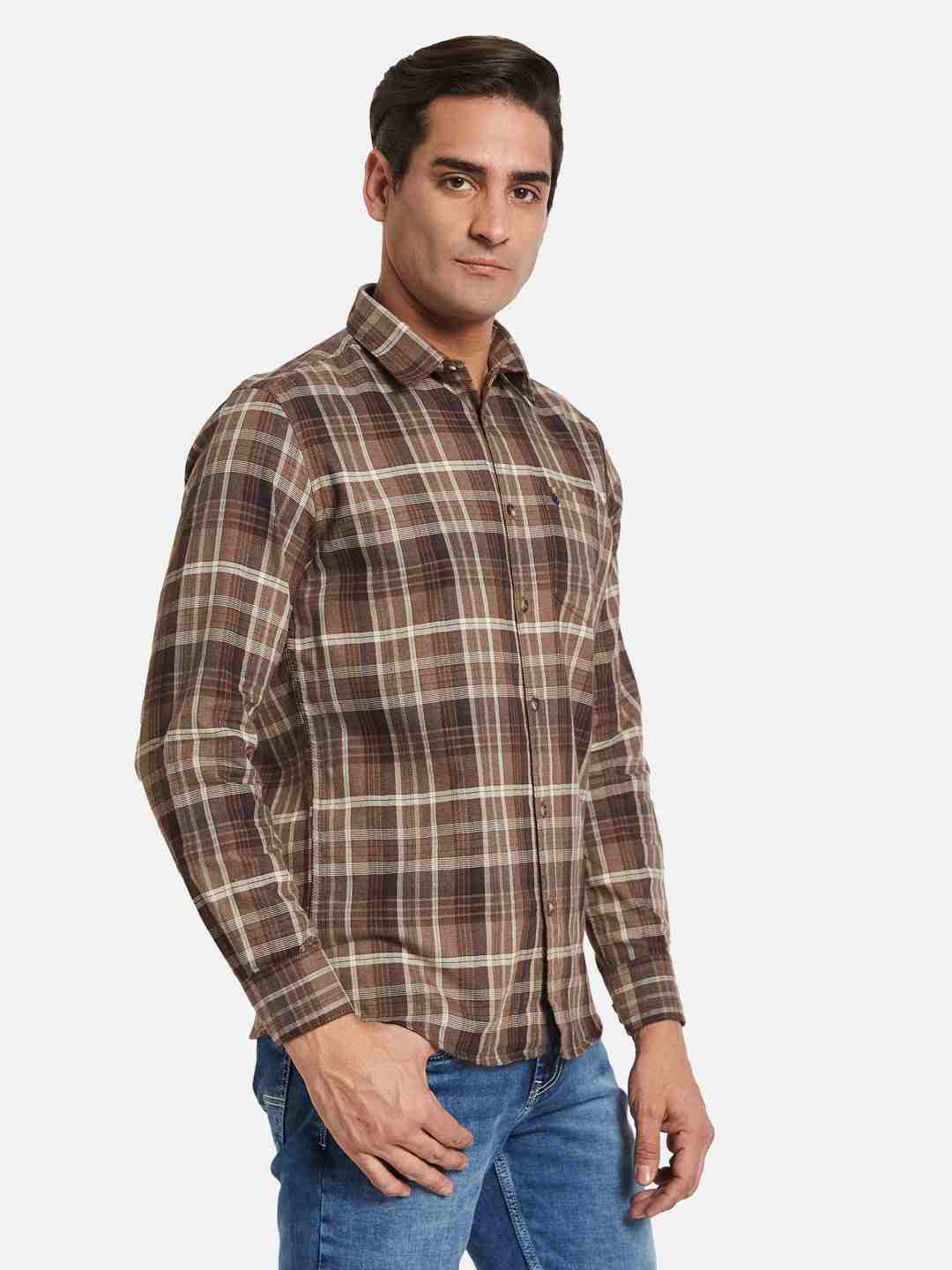 METTLE Men Multi Stripes Opaque Striped Casual Shirt