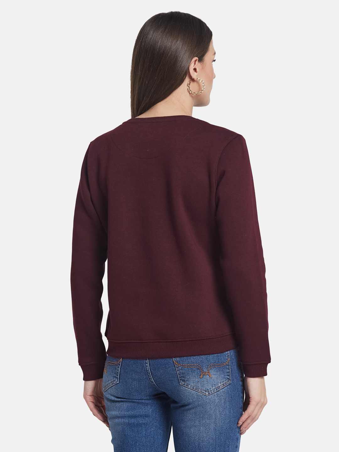METTLE Women Round Neck Pullover Sweatshirt