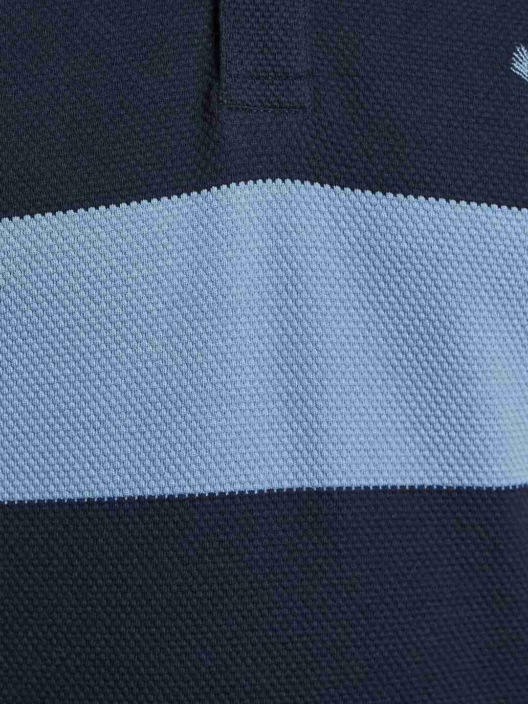 METTLE Men Colourblocked Polo Collar T-shirt