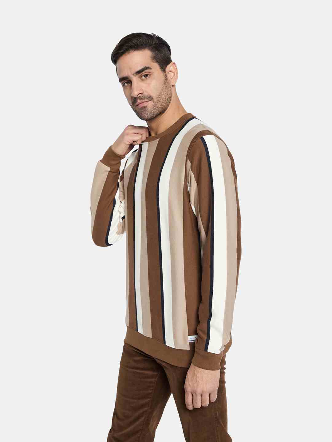 Octave Men Colourblocked Pullover Sweatshirt