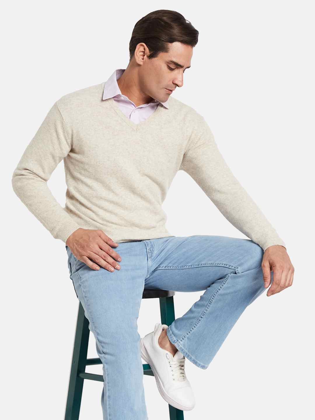 METTLE Men Woollen Pullover