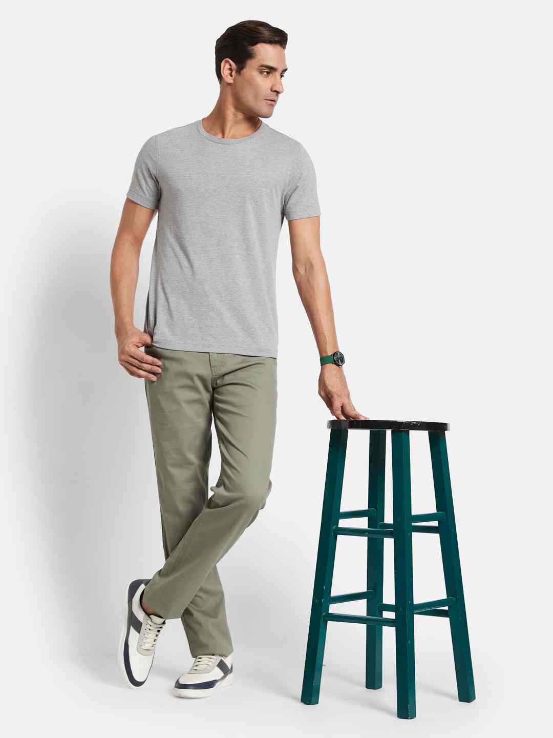 Octave Men Regular Fit Cotton Chinos