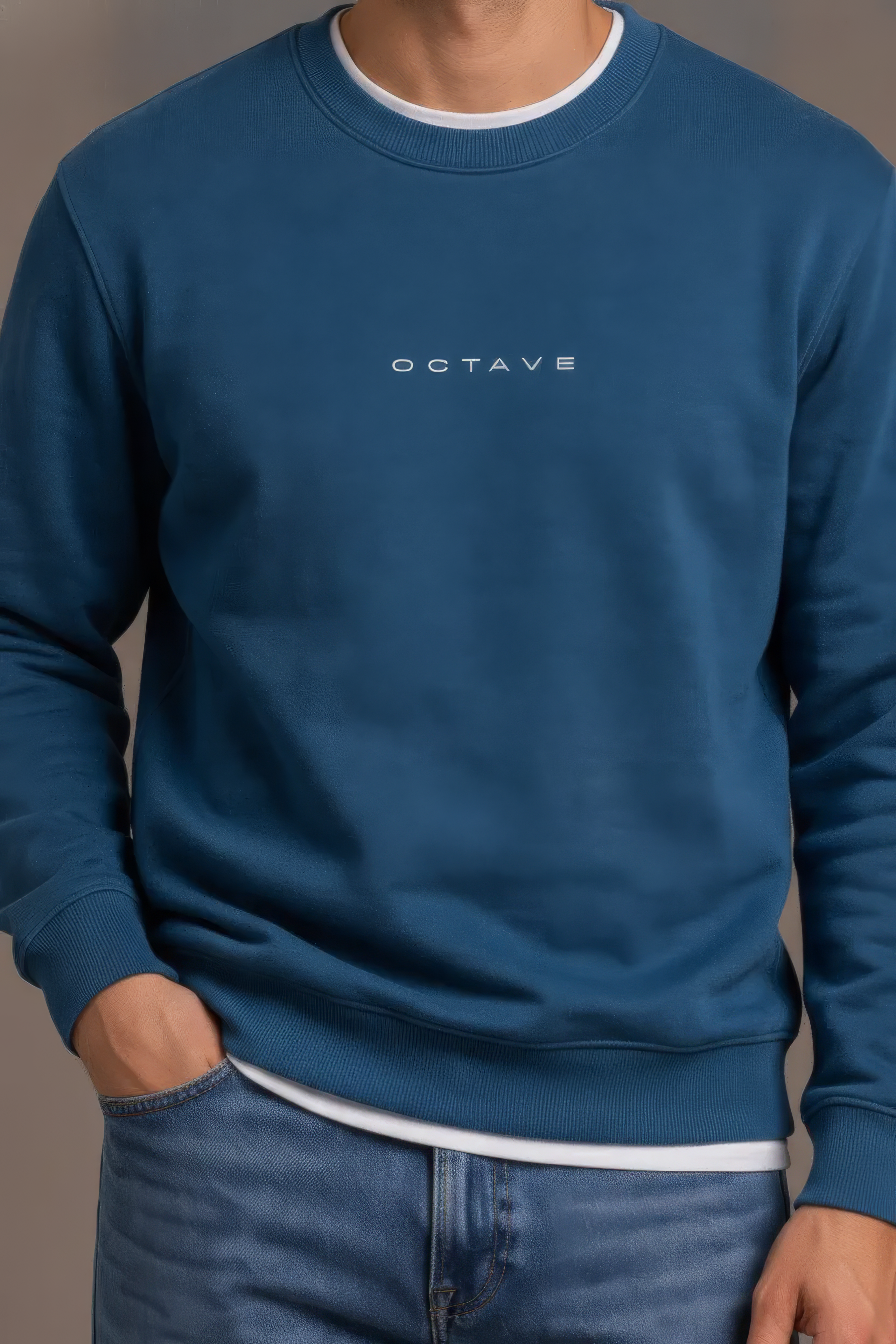 Men’s Premium Pacific Crew Neck Cotton Fleece Sweatshirt