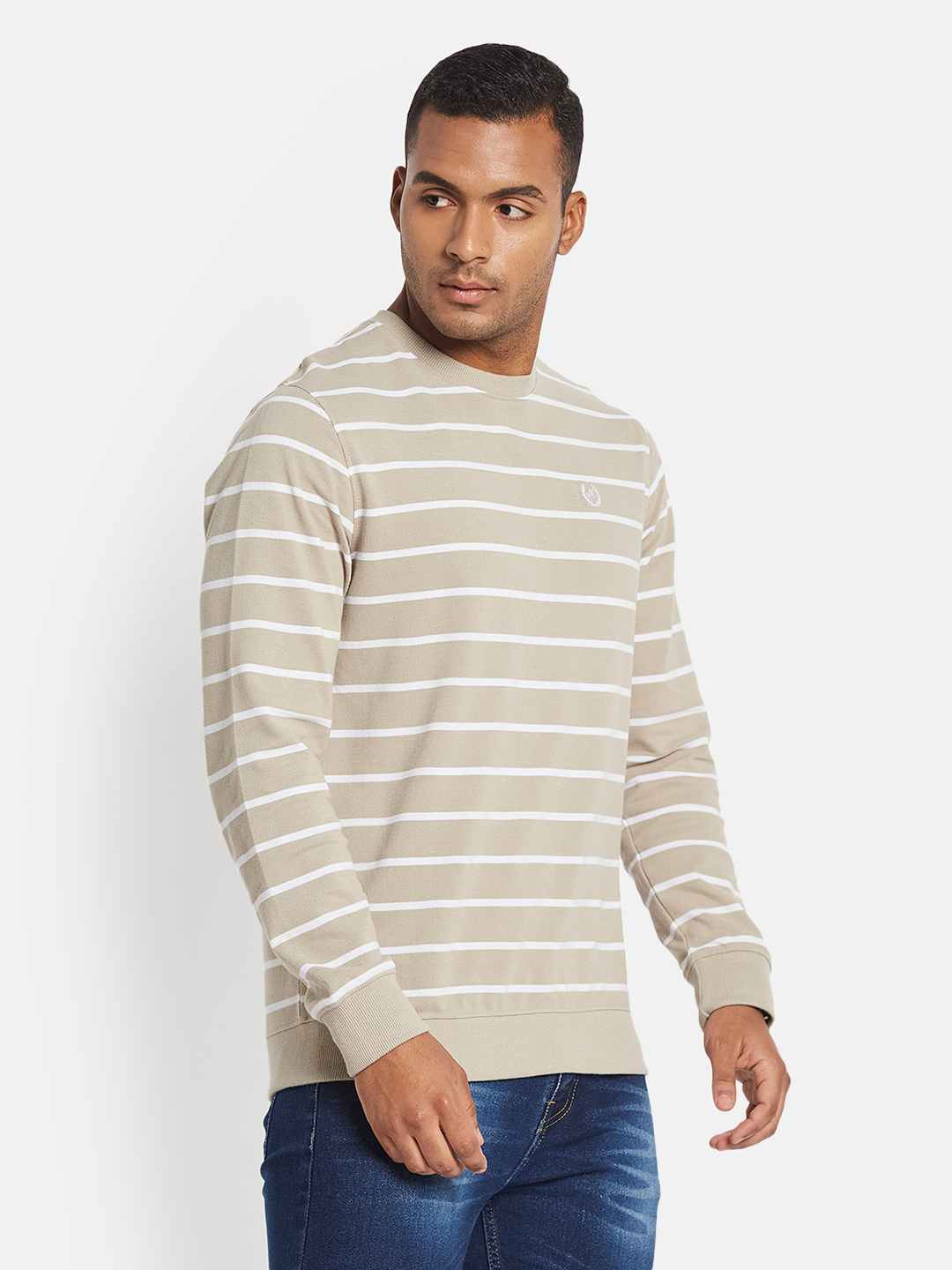 METTLE Men Striped T-shirt