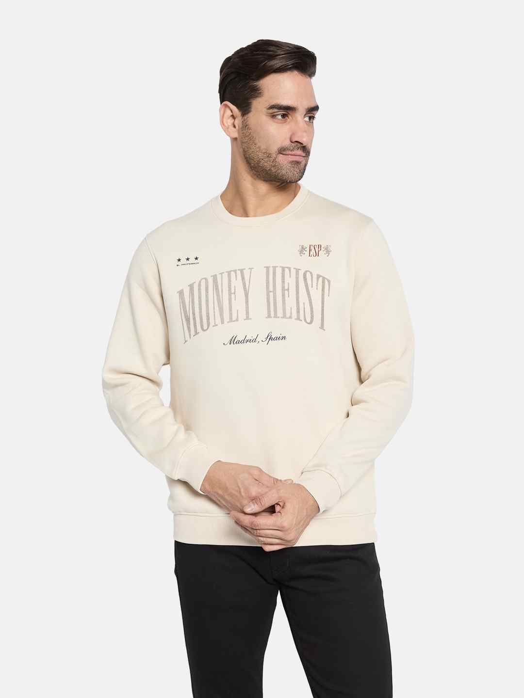 Octave Men Printed Pullover Sweatshirt