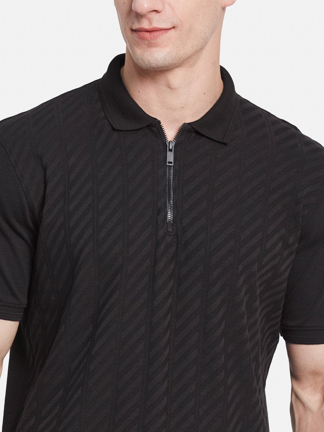 Octave Men Printed Polo Collar T-shirt