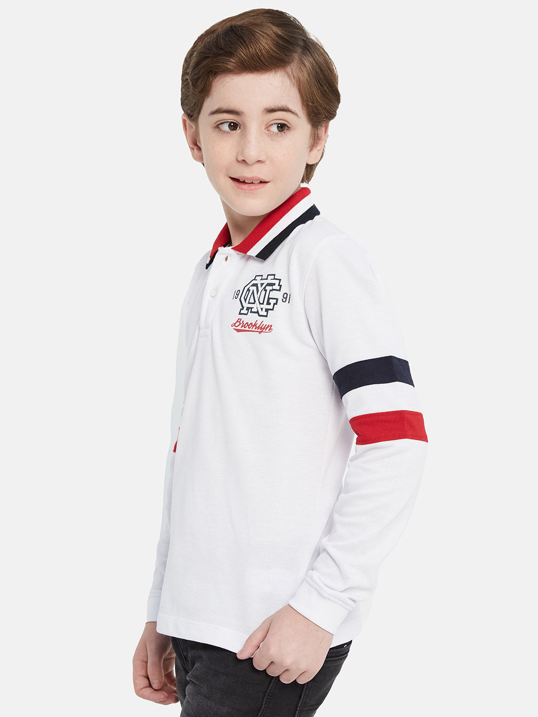 Octave Boys Polo Collar Cotton T-Shirt