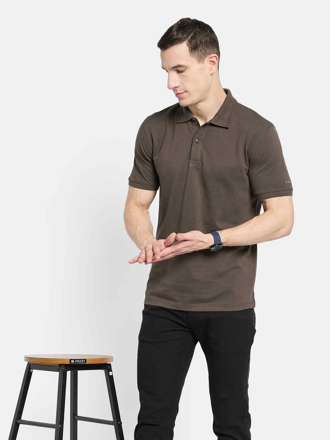 Octave Men Polo Collar T-shirt