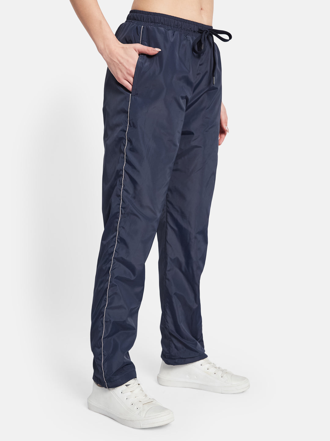 METTLE Women Cotton Mid Rise Track Pants