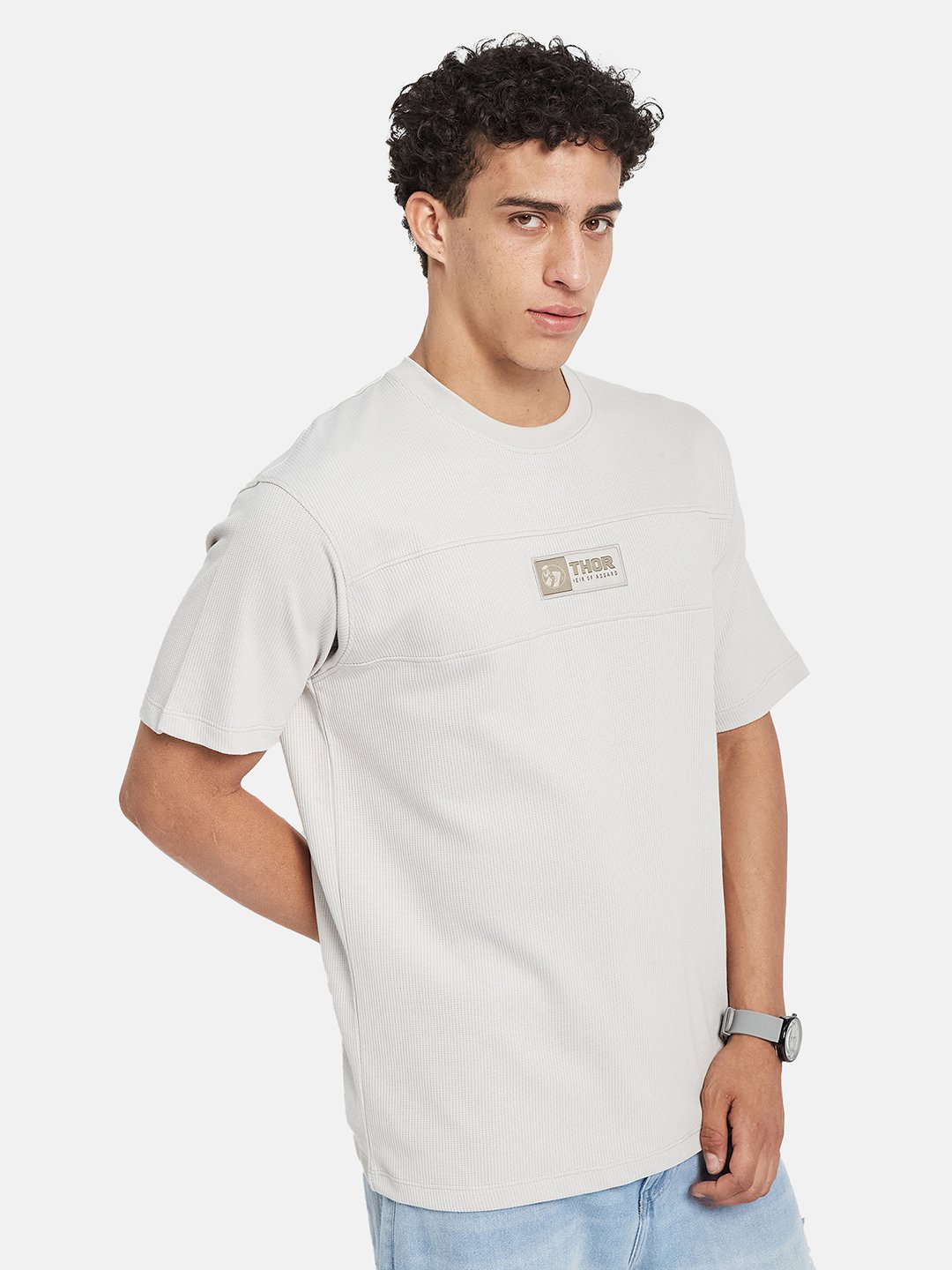 Octave Typography Printed Short Sleeves Cotton T-shirt