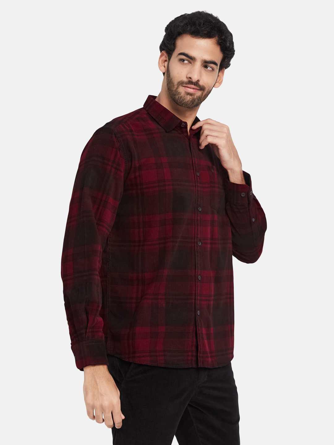 Mettle Tartan Checked Cotton Casual Shirt