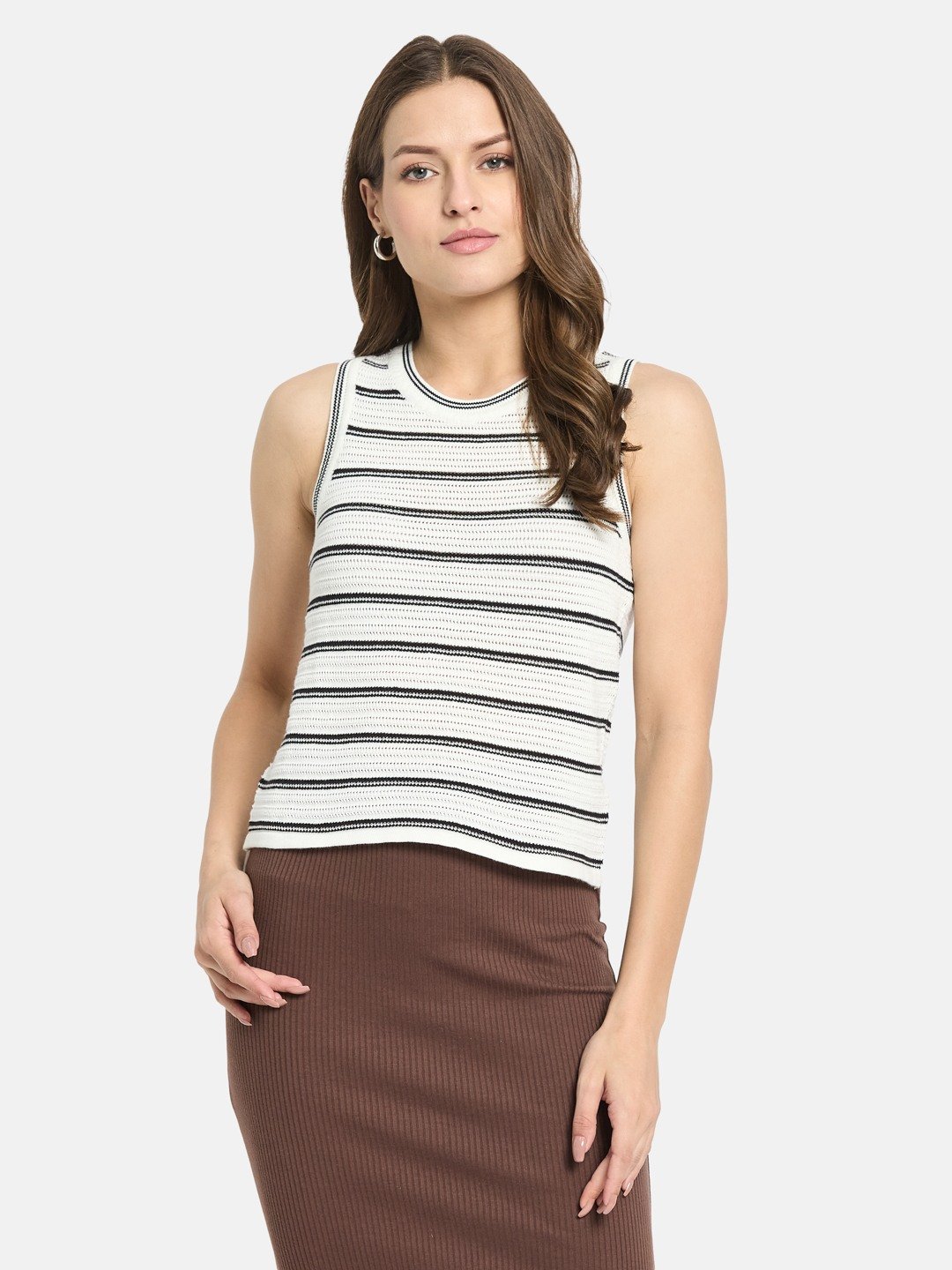 METTLE Women Striped T-shirt