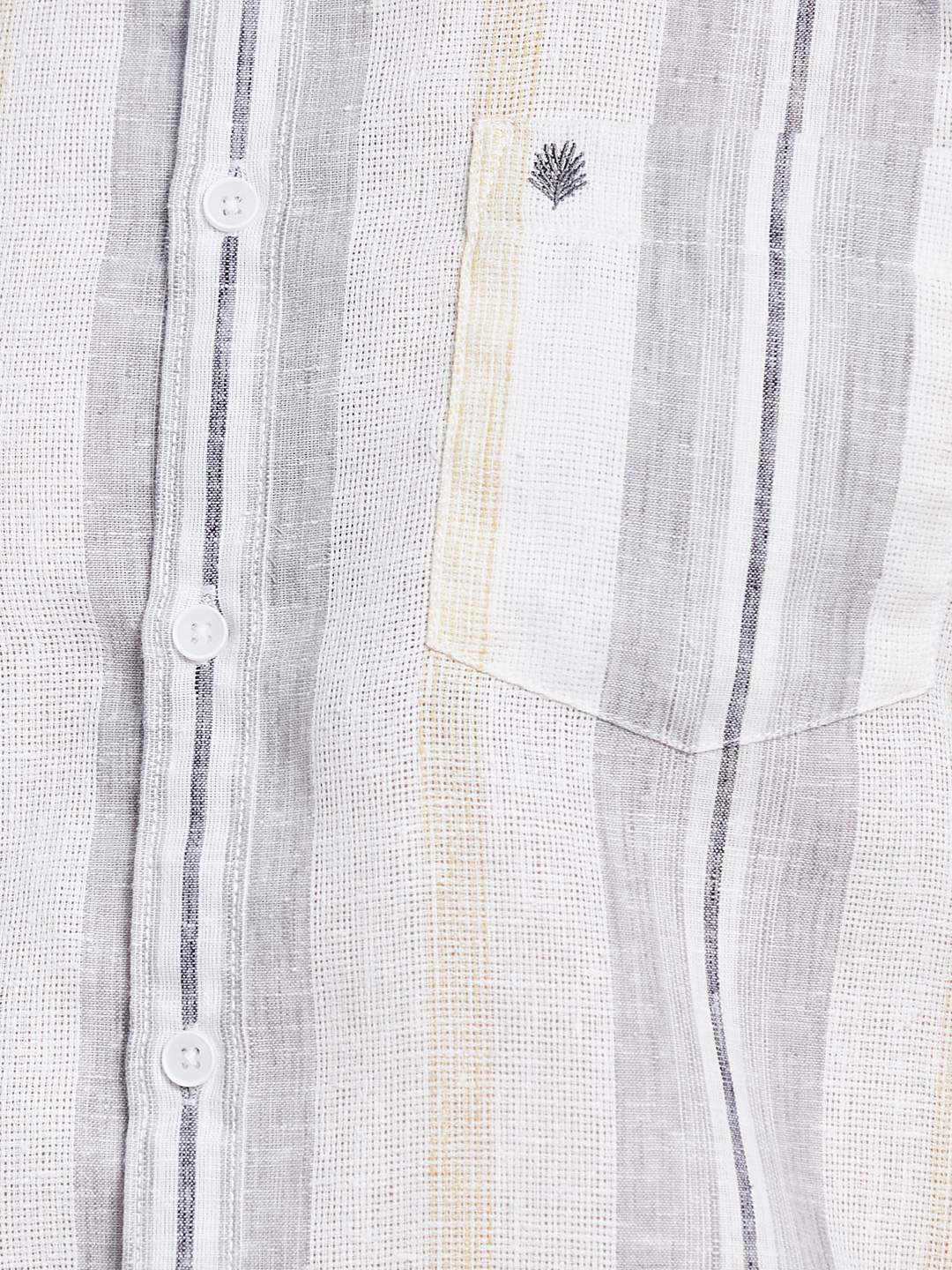 METTLE Men Multi Stripes Opaque Striped Casual Shirt