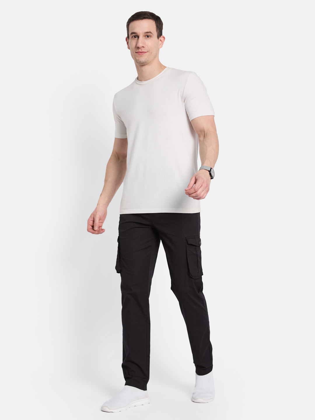 Octave Cotton Mid-Rise Trousers
