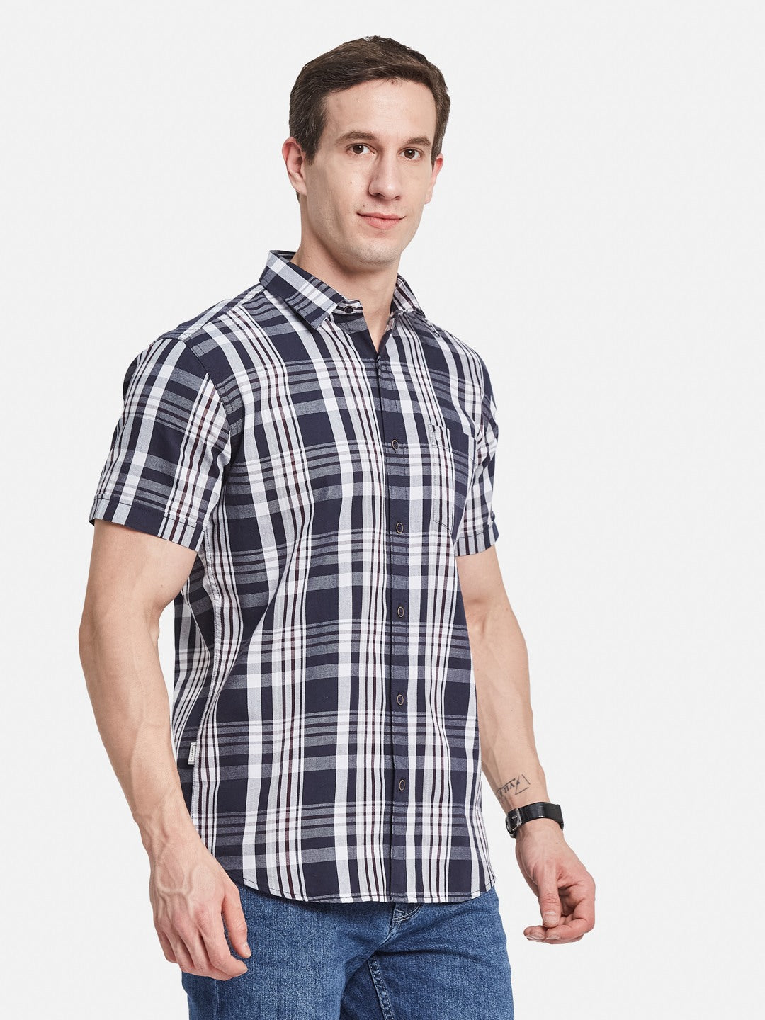METTLE Men Multi Stripes Opaque Striped Casual Shirt