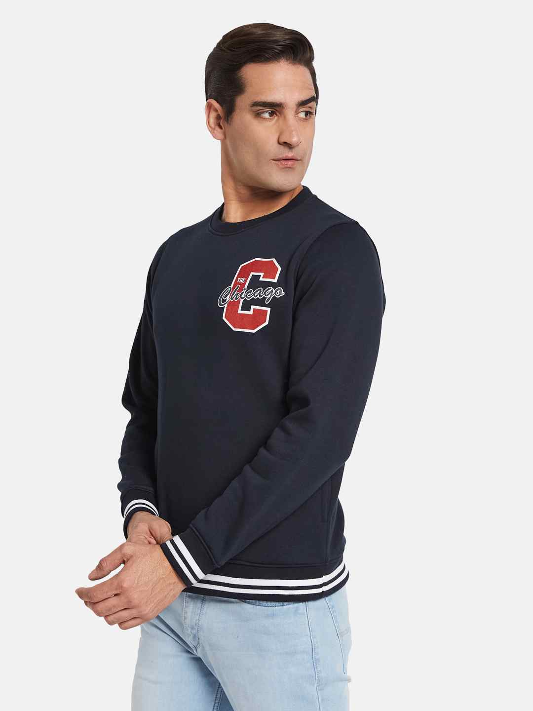 Octave Men Typography Printed Pullover Sweatshirt