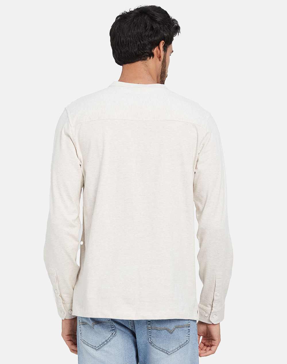 Mettle Henley Neck Cotton T-Shirt